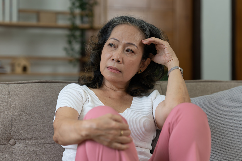 Asian Woman Concerned About How Do You Manage Old Age Alone?